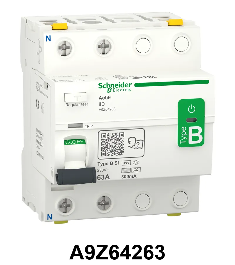 Interruptor Diferencial Tipo B Superinmunizado 2P 63A 300MA Schneider