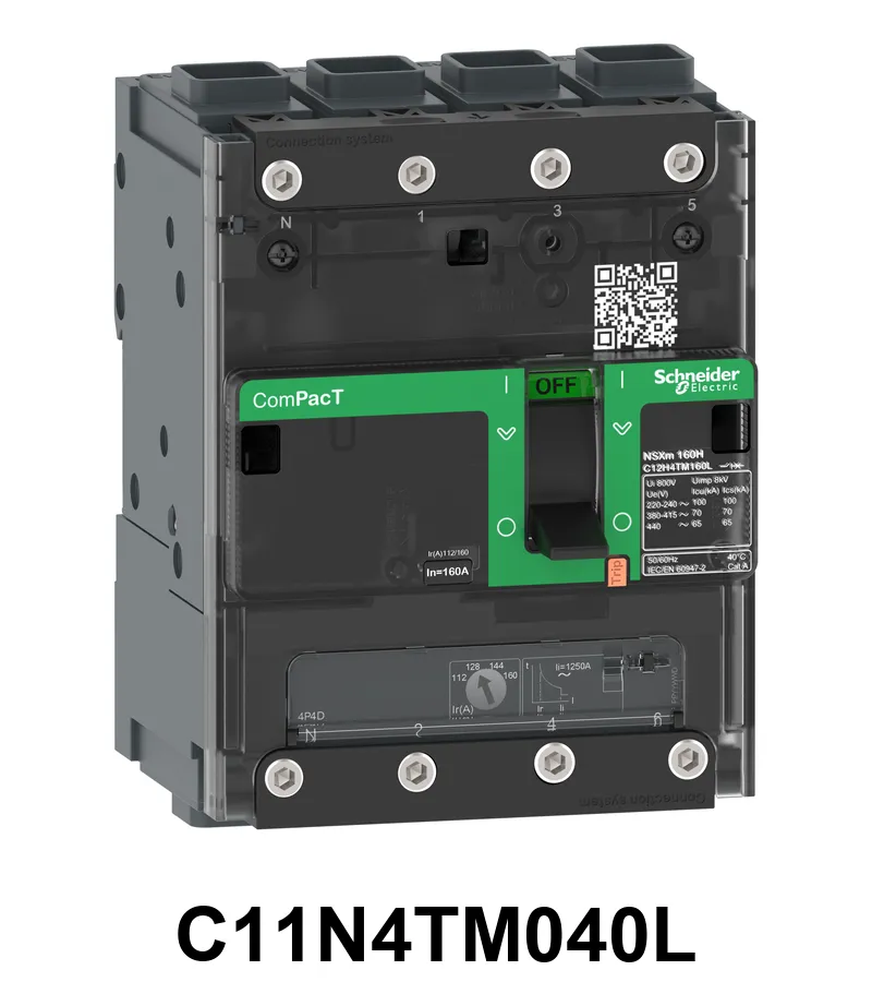 Interruptor Compact Nsxm N (50 Ka A 415 Vca) 4P 4D Unidad De Control Tmd De 40 A Conectores Everlink Schneider