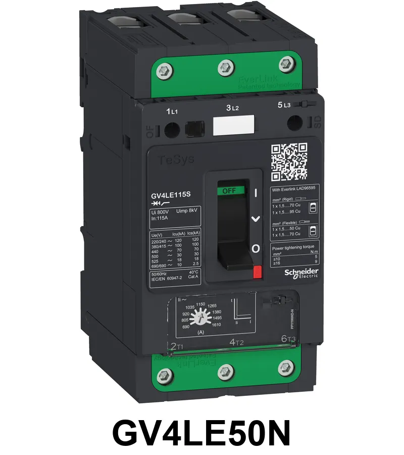 Guardamotor Magnetico Gv4 3X50A 50Ka Schneider