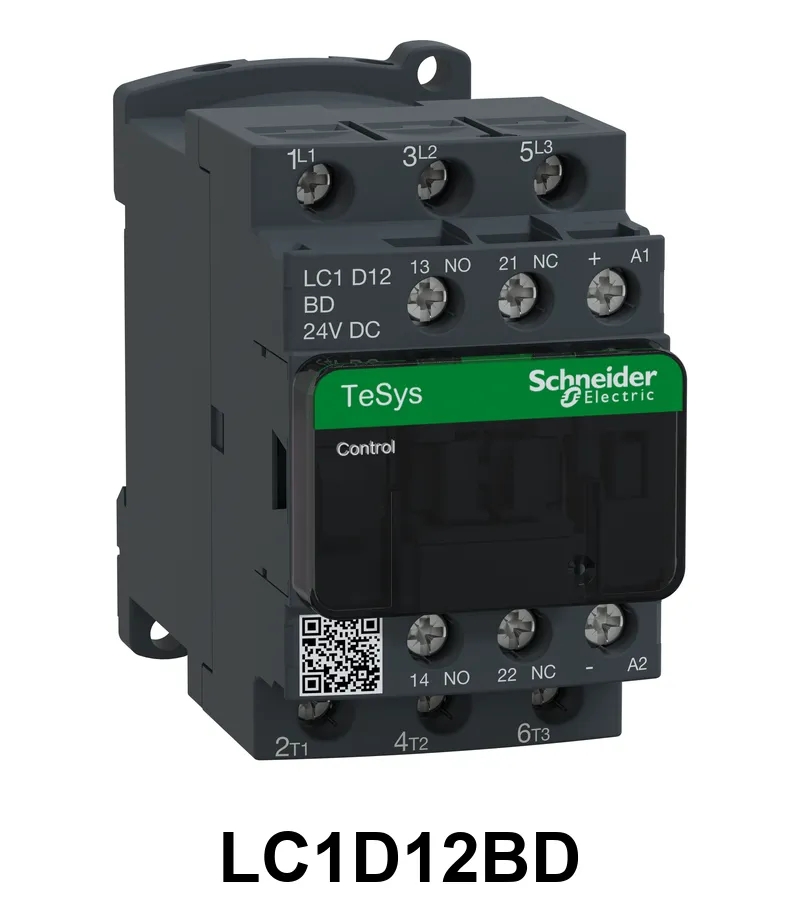 Contactor 12A 3P 1Na+1Nc 24Vcc Schneider
