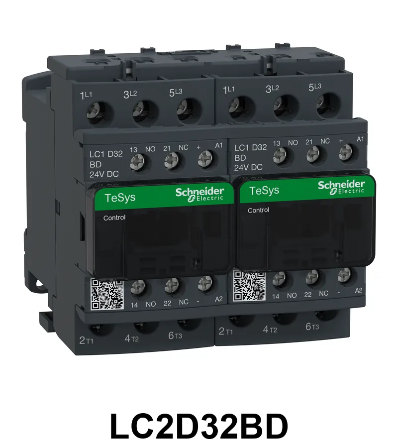 Contactor De Inversión Tesys D 3P (3 No) Ac3 <= 440 V 32 A 24 V Dc Bobina Schneider