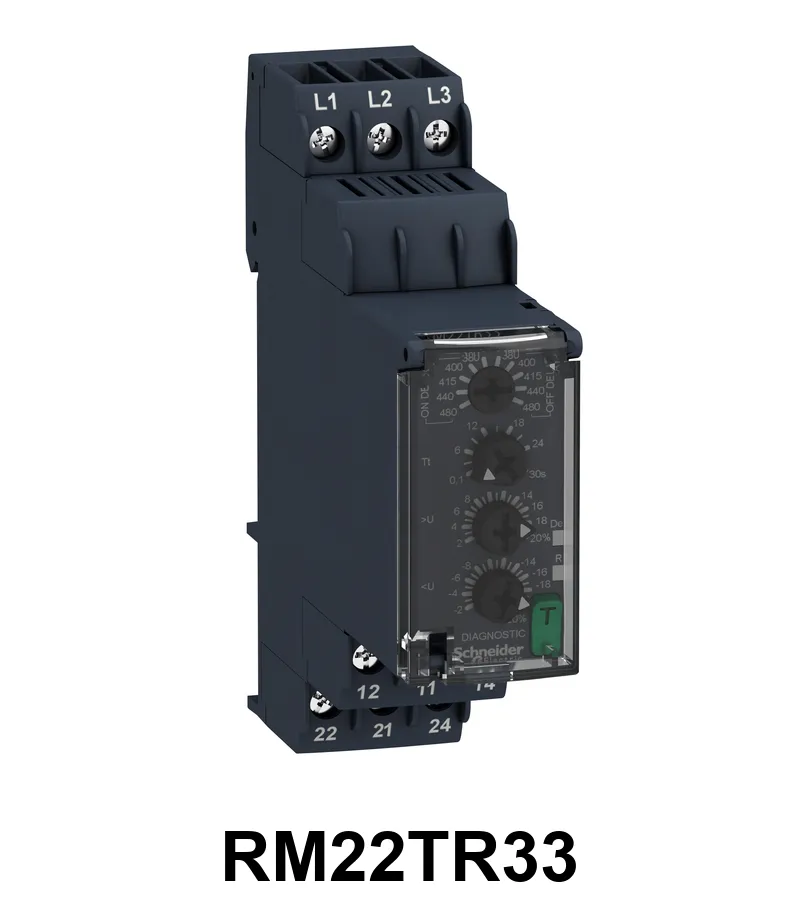 Relé De Control De Voltaje Trifásico 380/480 VCA - 2 NA