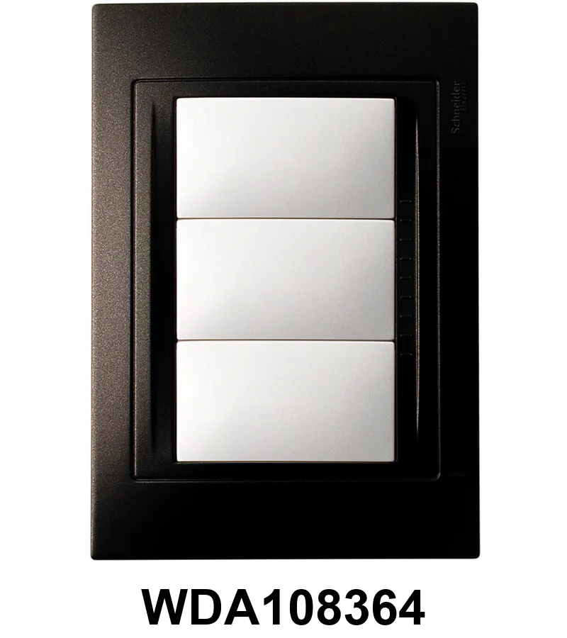 TAPA 3 MODULOS NEGRO SATINADO