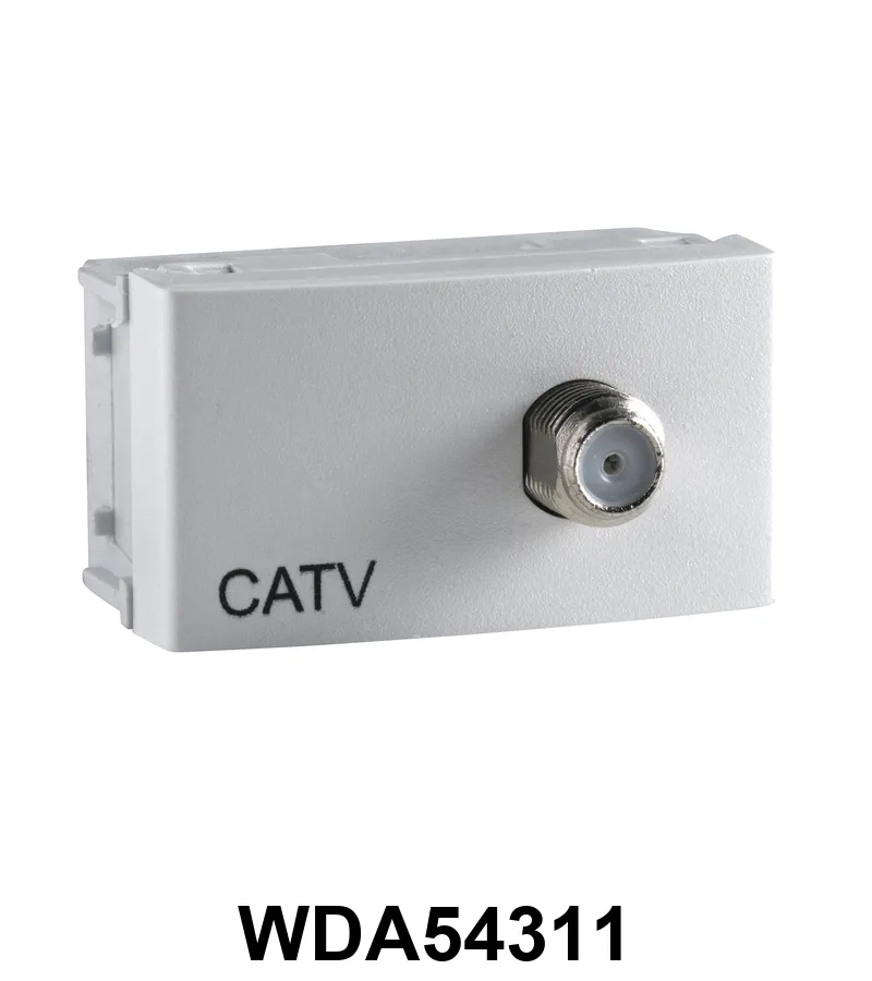 TOMA C.A.T.V. NORMAL PASANTE BLANCO