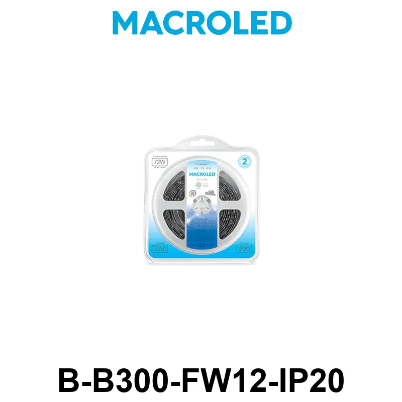 TIRA 5050 MACROLED AZUL IP20 - DC12V - 14,4W - 60 LED X 5 MTS