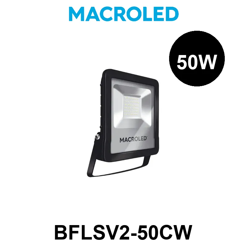 REFLECTOR LED MACROLED PRO BLANCO 50W AC100-240V FRIO 6500K IK08