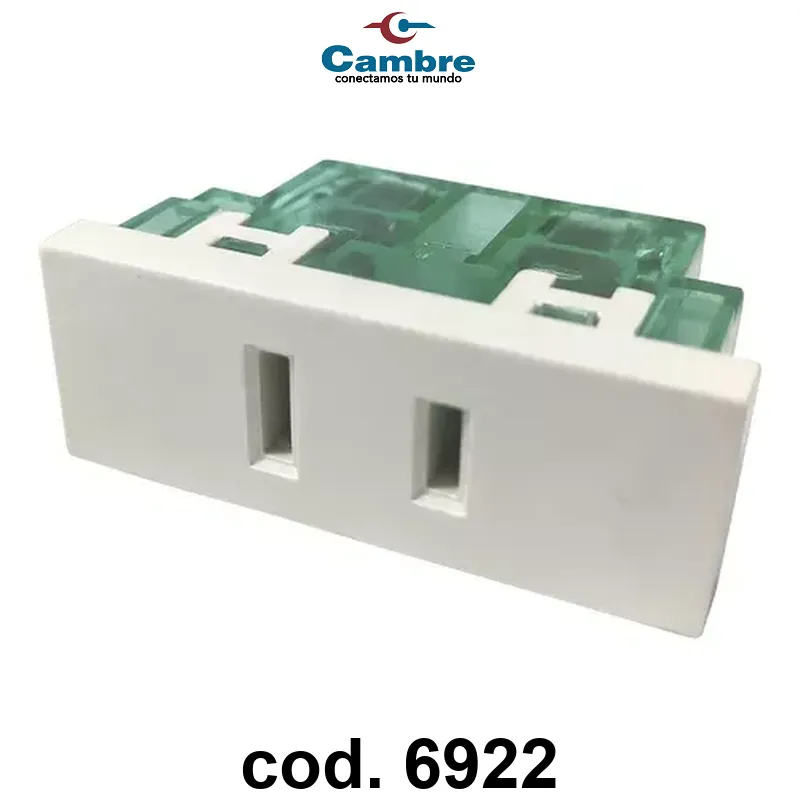 MODULO TOMA AMERICANO POLARIZADO SIN TIERRA