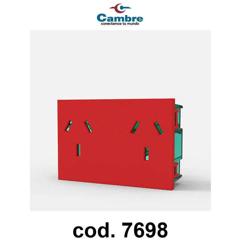 MODULO TOMA DOBLE C/T.P/ENERG.ESTAB.SIN DERIV.C/PROT.-EASYFIT