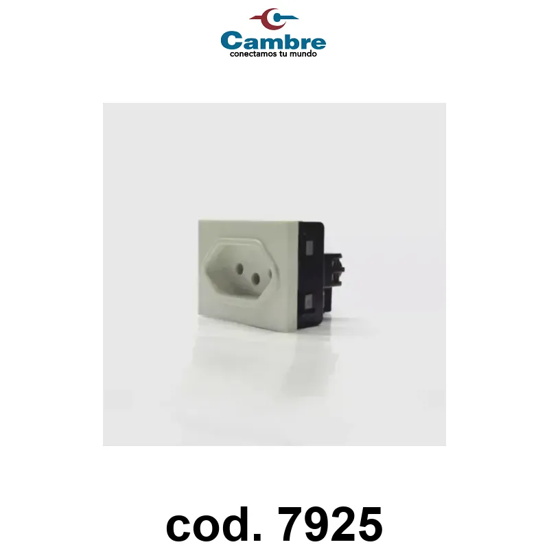 MODULO TOMA BRASILEÑO SEGÚN NBR.14136 10A. - GRIS