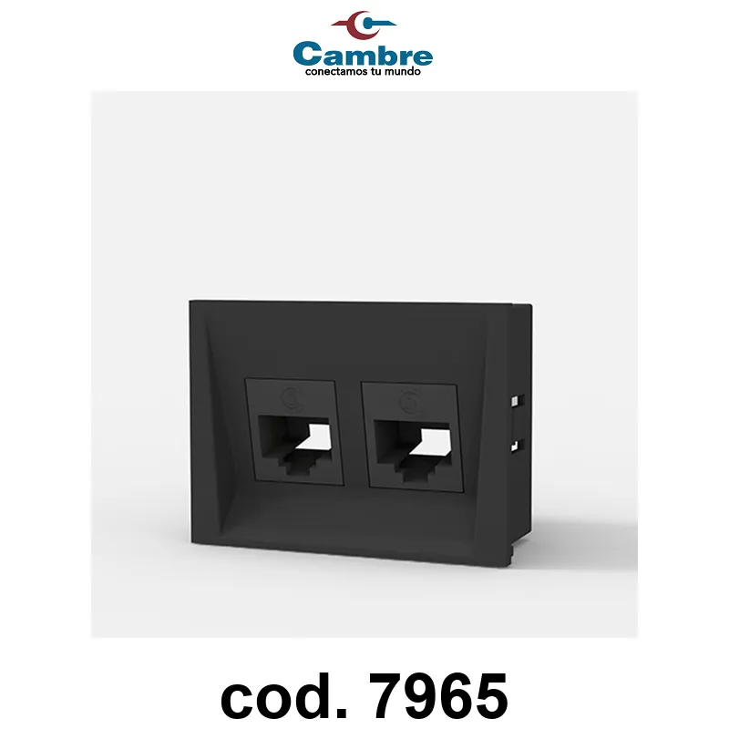 MODULO 2 TOMAS P/INTERCONEXION REDES - RJ45 CAT.5 - GRIS