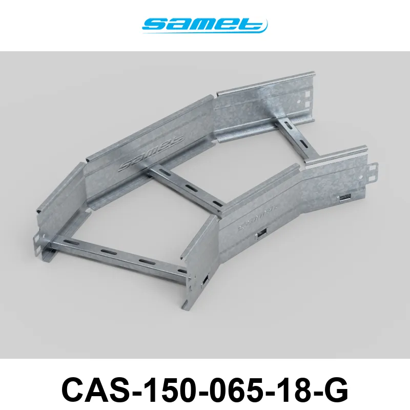 CURVA AJUSTABLE ESCALERA SMARTTRAY DE 150 mm ALA 65 mm #18 GALV. EN CALIENTE