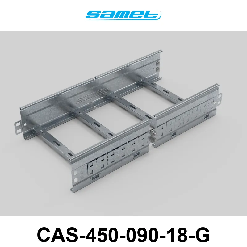 CURVA AJUSTABLE ESCALERA SMARTTRAY DE 450 mm ALA 90 mm #18 GALV. EN CALIENTE