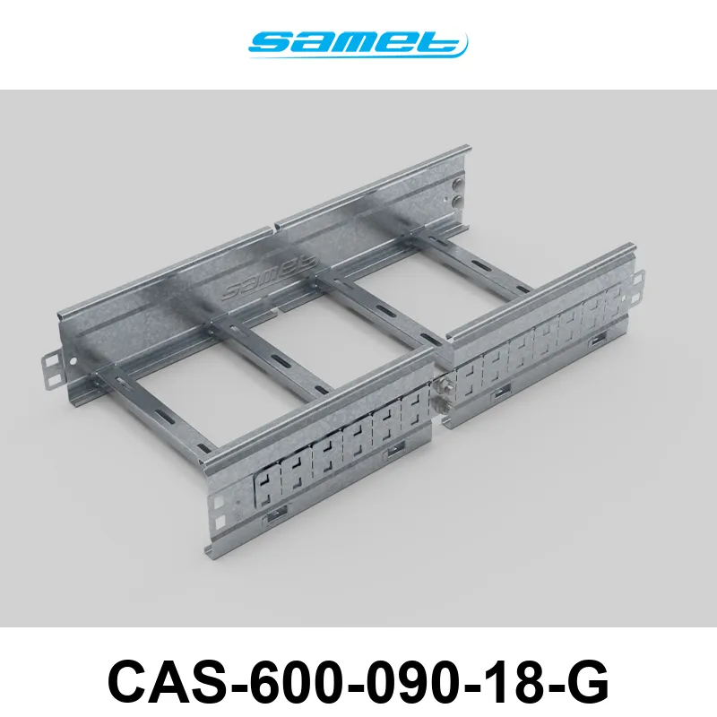 CURVA AJUSTABLE ESCALERA SMARTTRAY DE 600 mm ALA 90 mm #18 GALV. EN CALIENTE