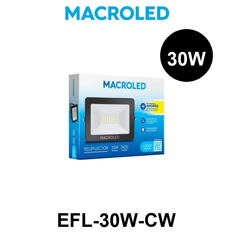 REFLECTOR LED MACROLED 30W AC220V FRIO 6500K