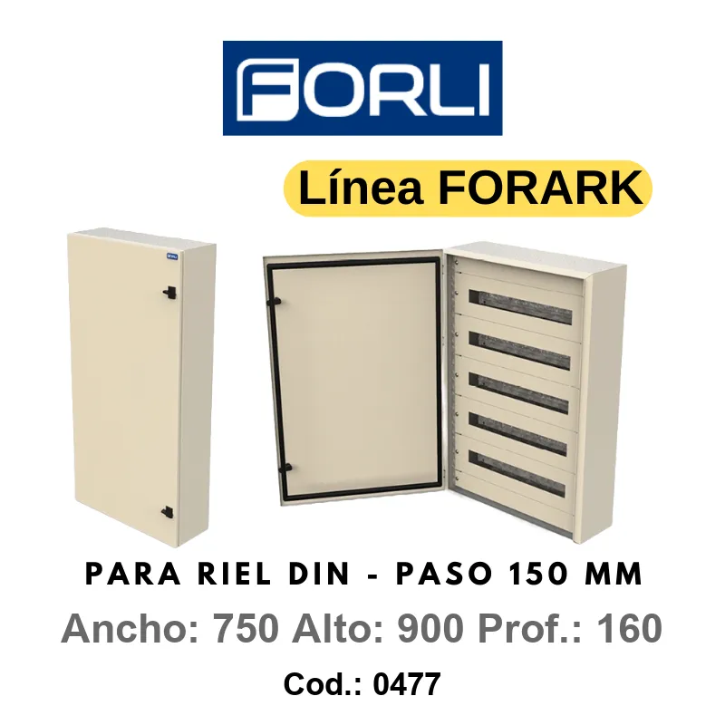 Gabinete estanco IP65 para 160 DIN 750x900x160