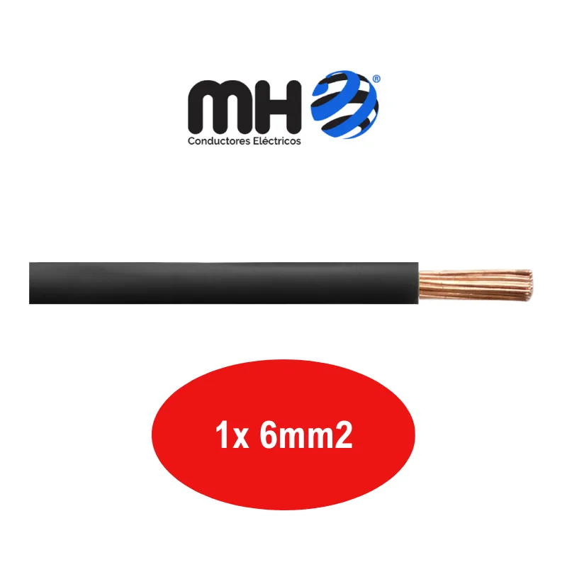 CABLE NORMALIZADO 1X  6 MM2 NEG UF-ECO MH x metro