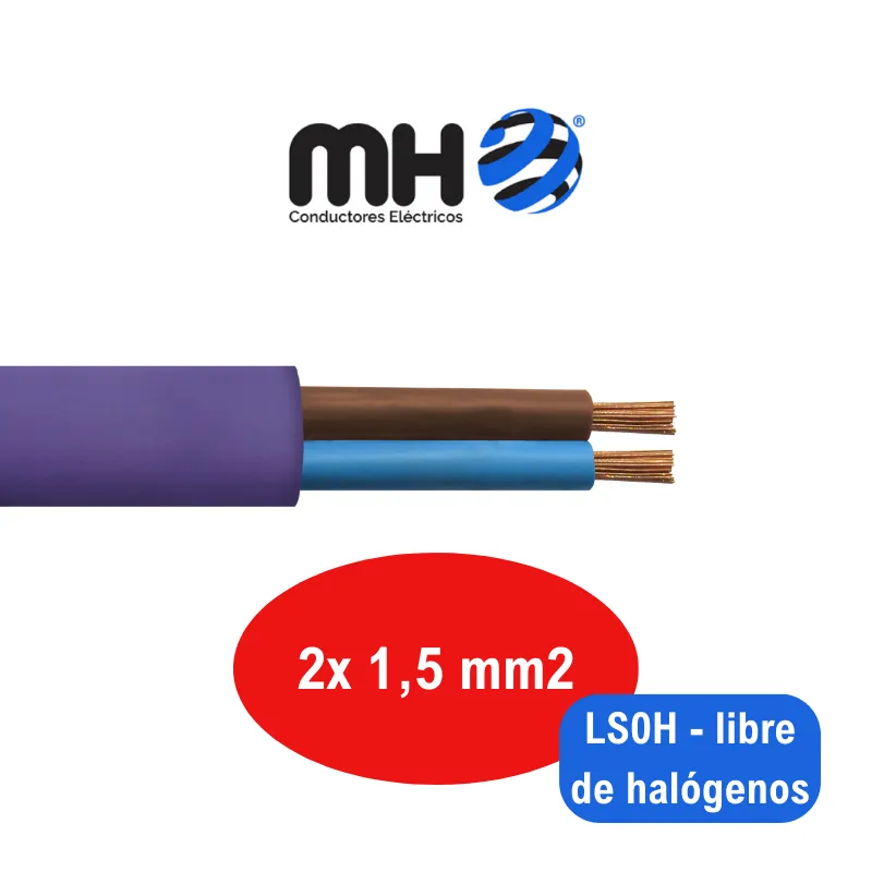 CABLE SUBTERRANEO  1KV CU  2X 2,5MM2 PVC MH x metro