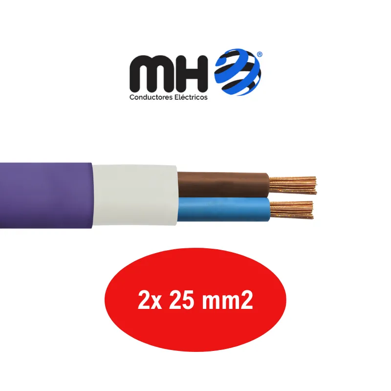 CABLE SUBTERRANEO 1KV CU 2X25MM2 LS0H MH x metro