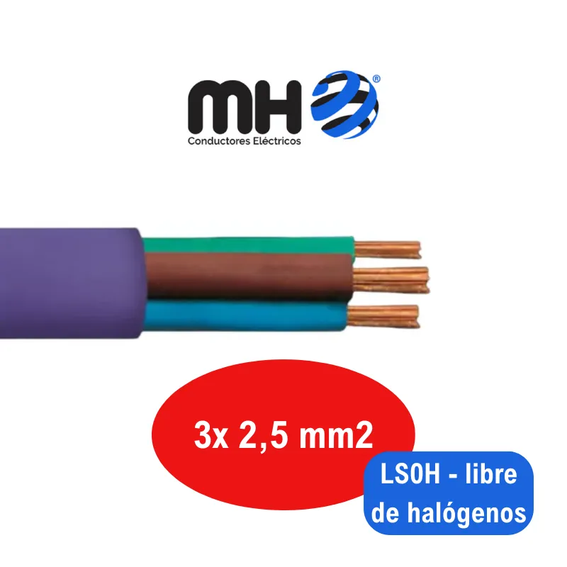 CABLE SUBTERRANEO  1KV CU  3X  4MM2 PVC MH x metro