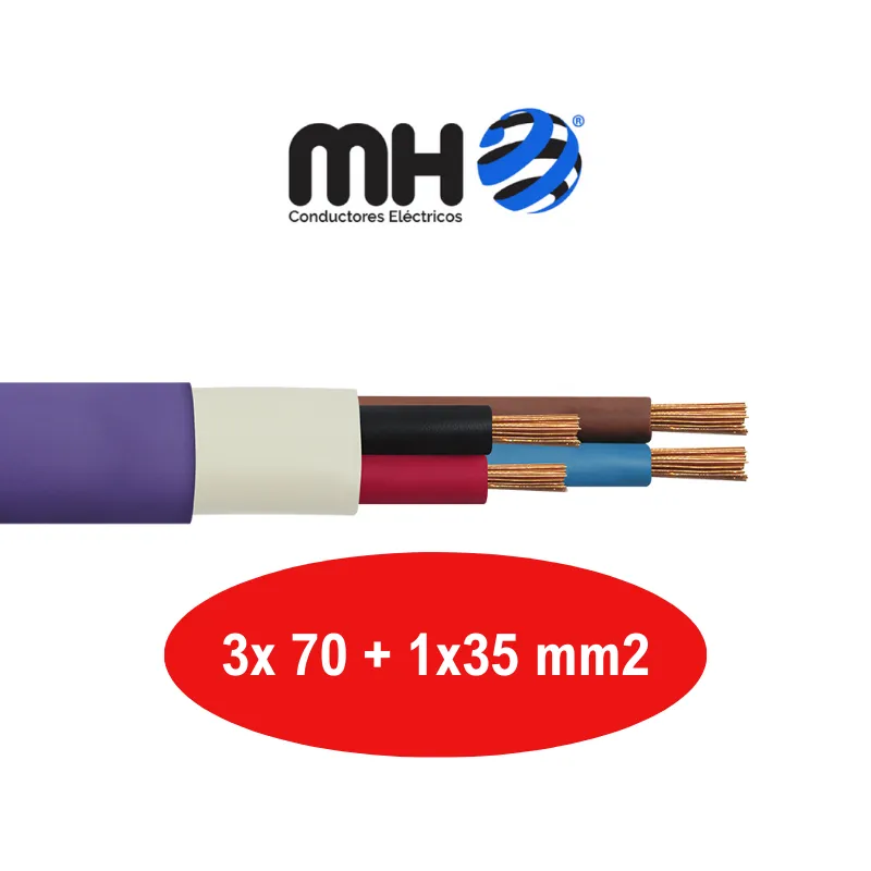 CABLE SUBTERRANEO  1KV CU  3X 70+1X35MM2 PVC MH x metro
