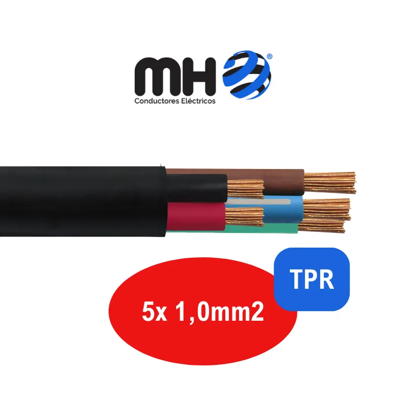 CABLE TALLER  5X 1,0MM2 NEG MH x metro