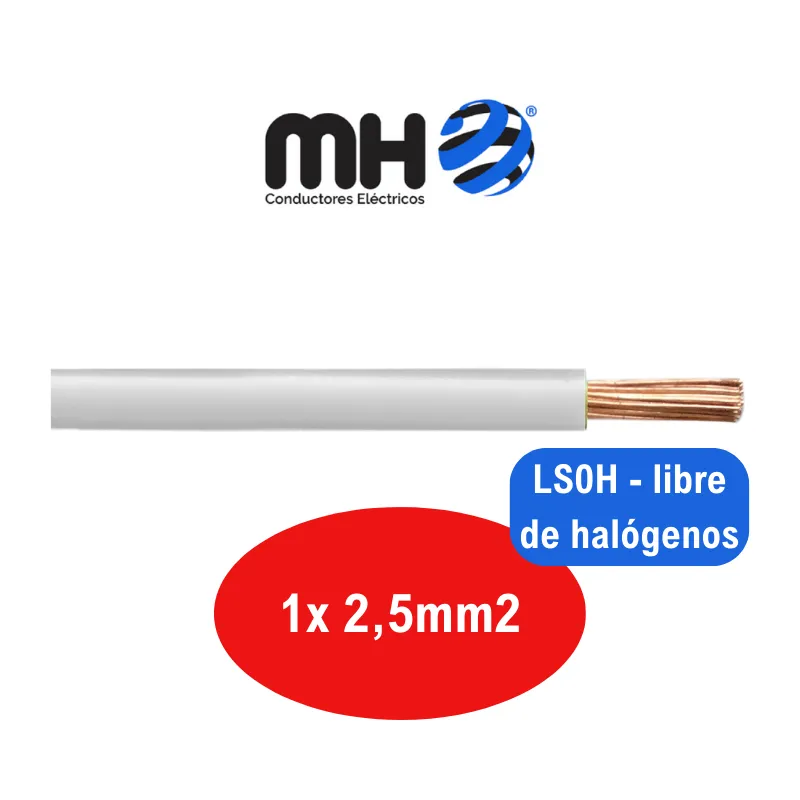 CABLE NORMALIZADO 1X  2,5 MM2 BLA LS0H MH x metro