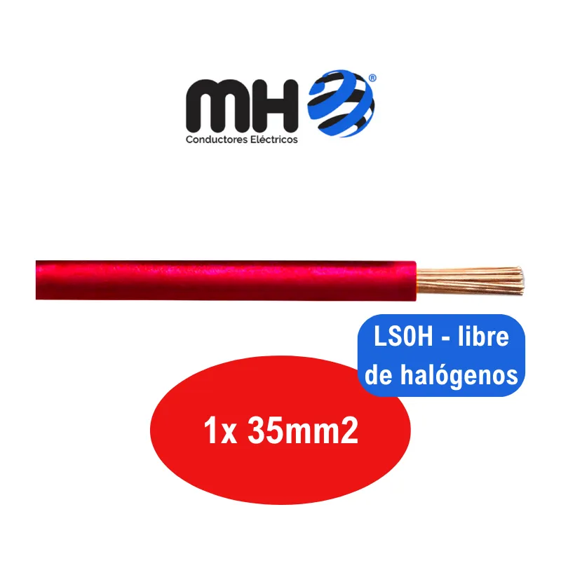 CABLE NORMALIZADO 1X 35 MM2 ROJ LS0H MH x metro