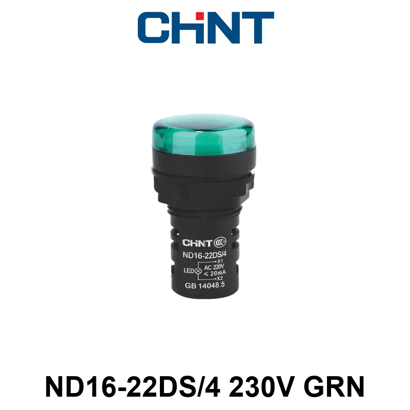 OJO DE BUEY 22 MM COLOR VERDE LED CAP 230V CORTO