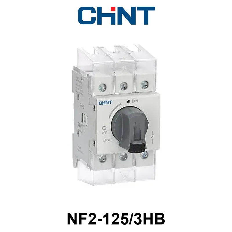 SECCIONADOR BAJO CARGA CHINT NF2 - 3 P - In:125A - Montaje: DIRECTO EN FRENTE - MANETA NEGRA
