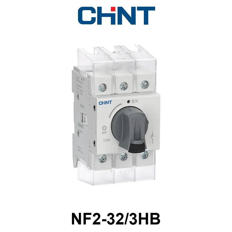 SECCIONADOR BAJO CARGA CHINT NF2 - 3 P - In:32A - Montaje: DIRECTO EN FRENTE - MANETA NEGRA