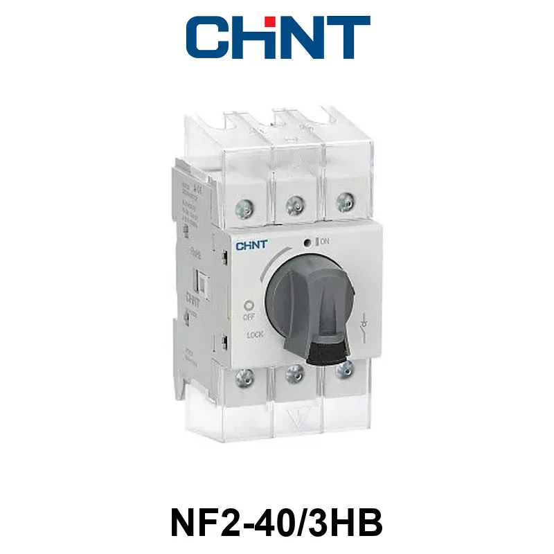 SECCIONADOR BAJO CARGA CHINT NF2 - 3 P - In:40A - Montaje: DIRECTO EN FRENTE - MANETA NEGRA
