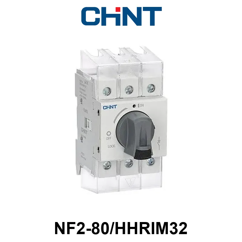 CONMUTADOR BAJO CARGA CHINT NF2 - 3 P - In:80A - Montaje: RIEL DIN - MANETA GRIS