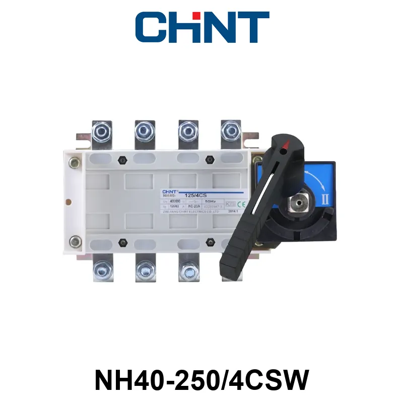 CONMUTADOR BAJO CARGA CHINT NH40_CS - 4 P - In:250A Cat: AC23A - Manija c/eje a puerta