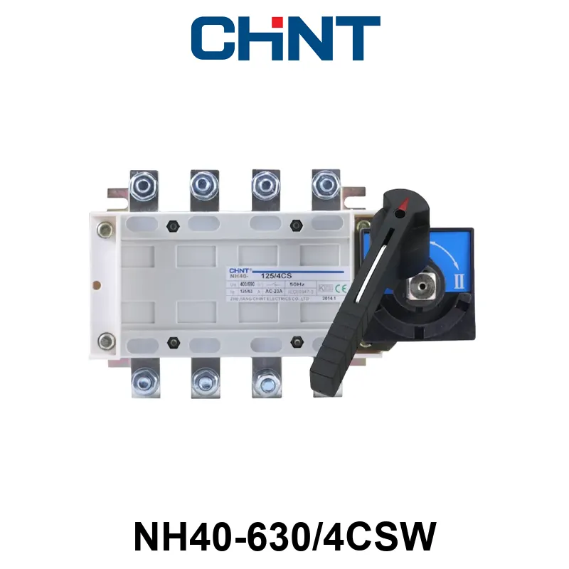 CONMUTADOR BAJO CARGA CHINT NH40_CS - 4 P - In:630A Cat: AC23A - Manija c/eje a puerta