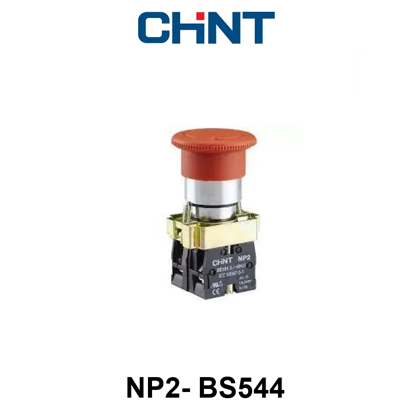 PULSADOR DE EMERGENCIA TIPO HONGO 40 MM COLOR ROJO - 2NC