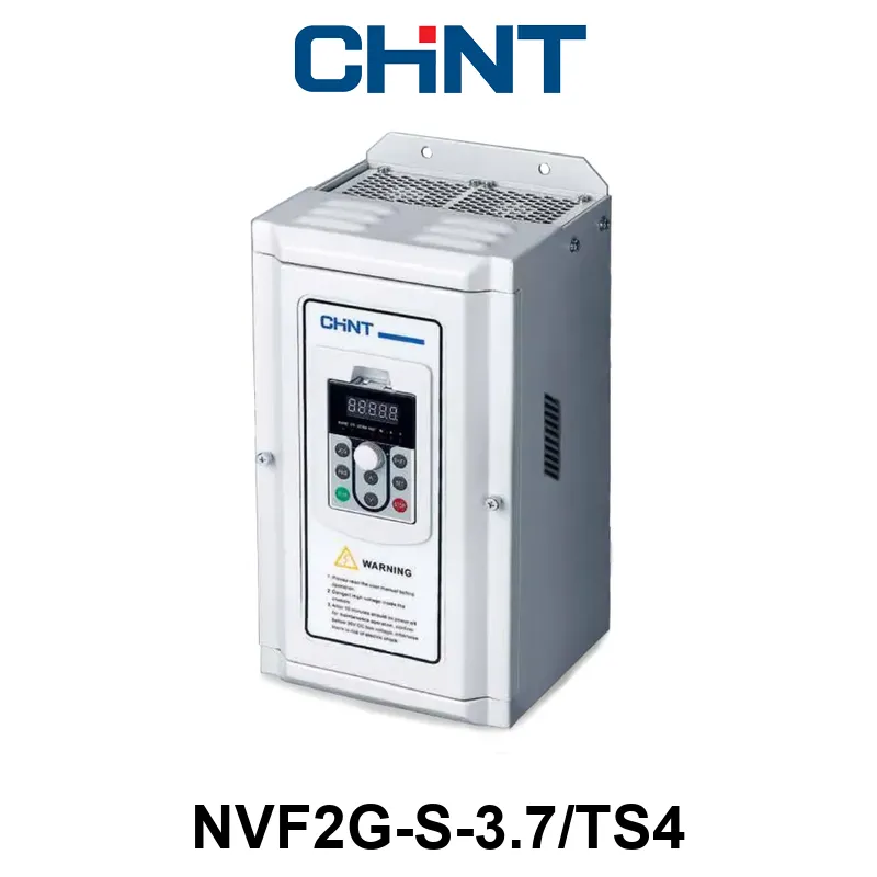 VARIADOR DE VELOCIDAD CHINT NVF2G-S-3.7/TS4; Alim.: Trifásica 380V; In: 9A; Pot: 3.7kW / 5HP