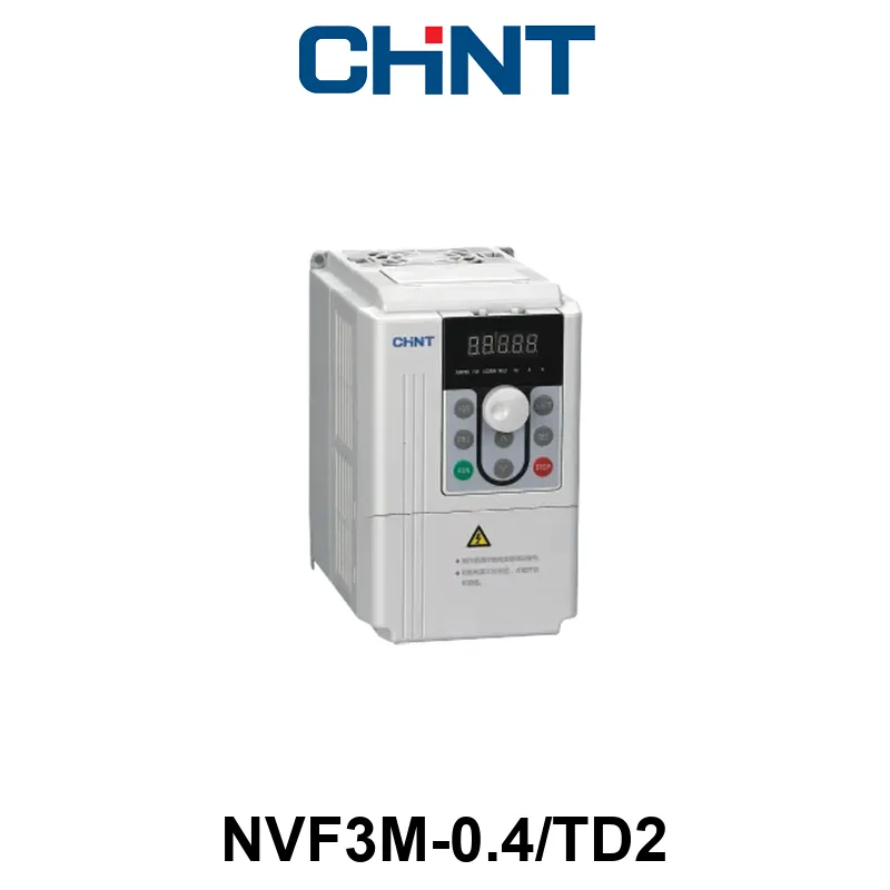 VARIADOR DE VELOCIDAD CHINT NVF3M-0.4/TD2; Alim.: Monofásica 220V; In: 2,5A; Pot: 0,4kW / 0,5HP