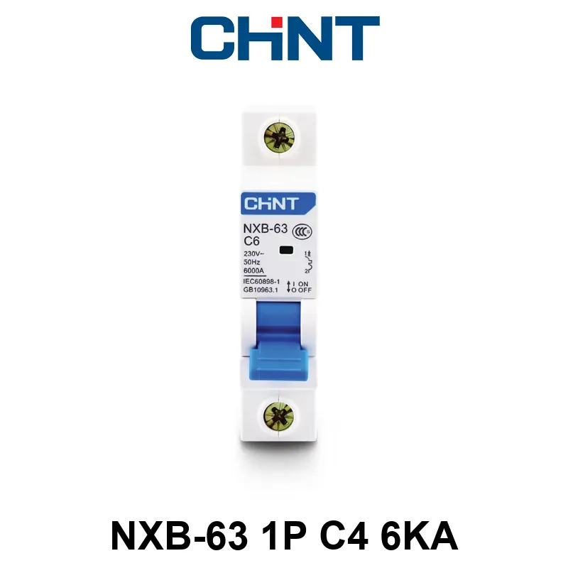 Int. Termomagnético CHINT NXB-63, In:4A, Icn:6kA, Curva C, 1-polo
