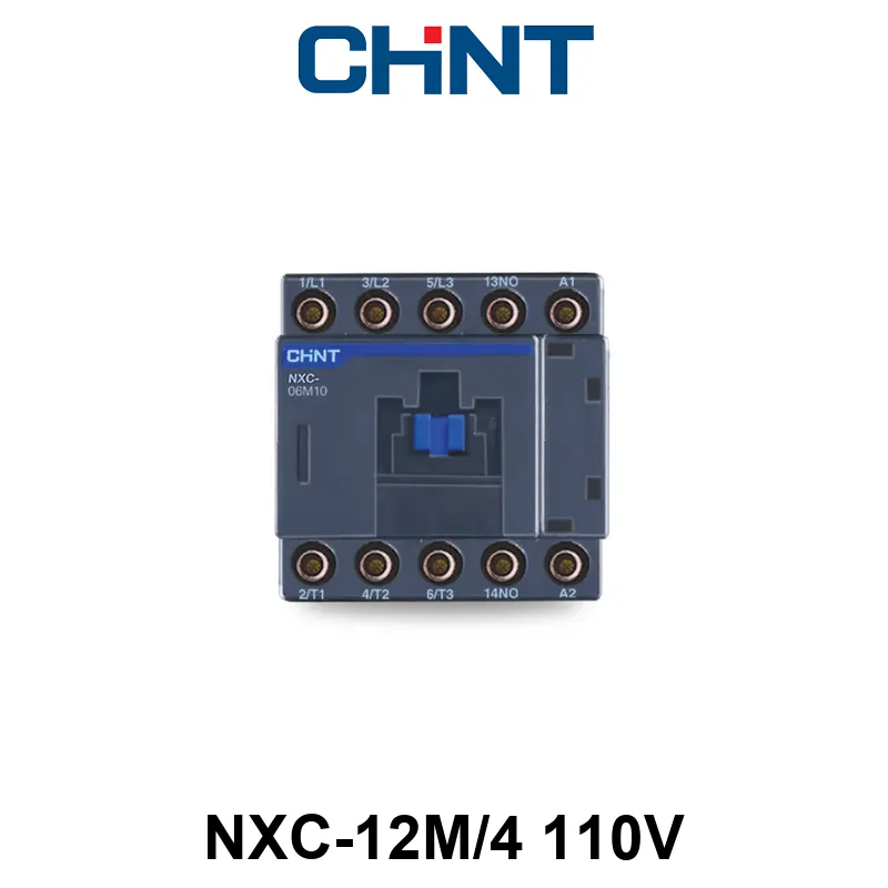 MINICONTACTOR CHINT NXC-12M/4 - In:12A - 4-POLOS - Bob: 110VCA