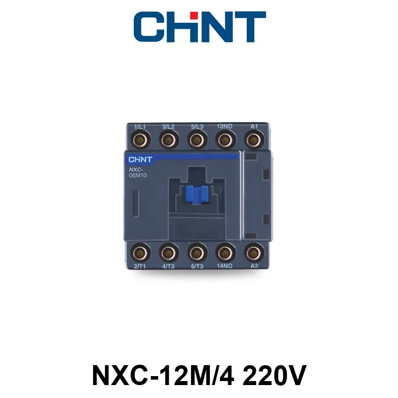 MINICONTACTOR CHINT NXC-12M/4 - In:12A - 4-POLOS - Bob: 220VCA