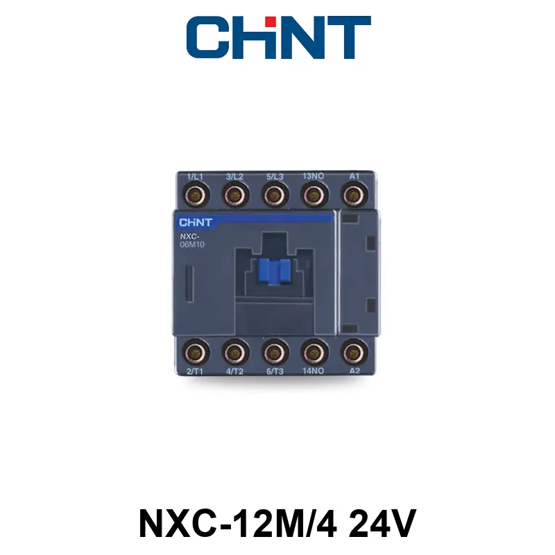 MINICONTACTOR CHINT NXC-12M/4 - In:12A - 4-POLOS - Bob: 24VCA