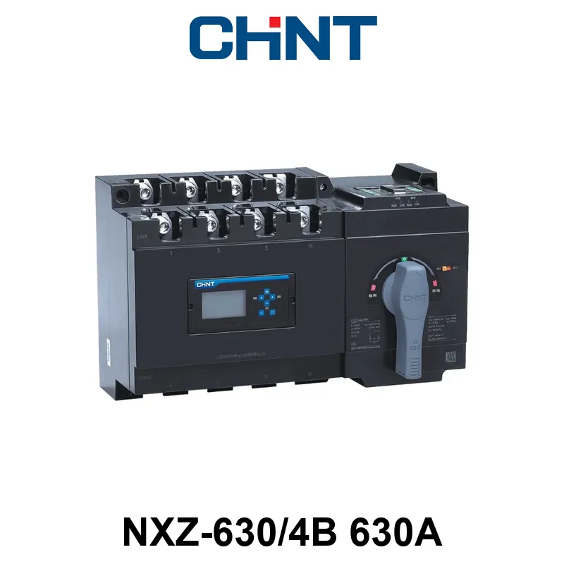 CONMUTADORA MOTORIZADA CON LÓGICA DE TRANSFERENCIA (ATS), DISPLAY + COM MODBUS In: 630A - 4 P