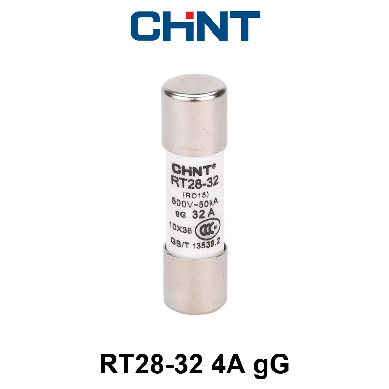 FUSIBLE CILÍNDRICO - Tamaño: 10 x 38 - In: 4A gG - Icc: 100kA @ 500VAC