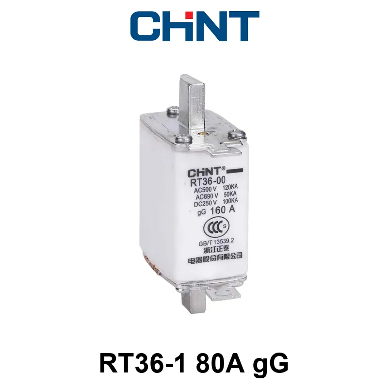 FUSIBLE TIPO NH - Tamaño: 1 - In: 80A gG - Icc: 120kA @ 500VCA, 100kA @ 440VCC