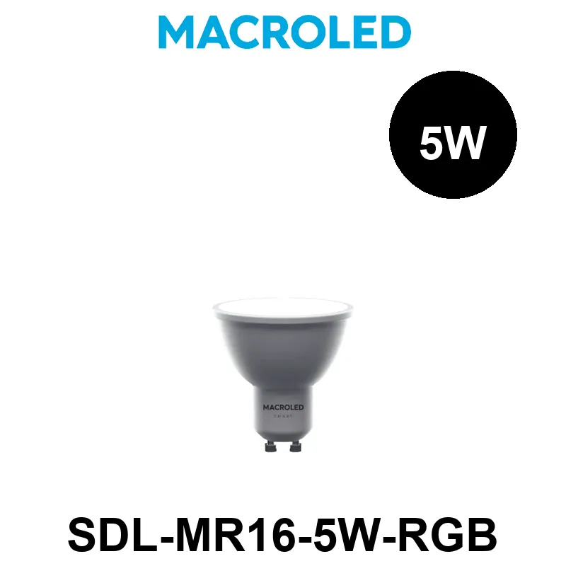 DICRO SMART MR16 5W - GU10 AC100-240V - WIFI+BLUETOOTH - RGB+BLANCOS
