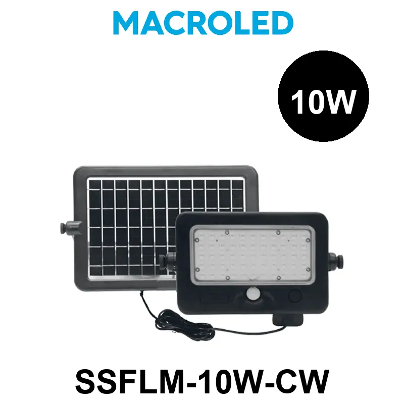 REFLECTOR SOLAR PORTATIL CON CARGA PARA USB SENSOR DE MOVIMIENTO 10W 6000K