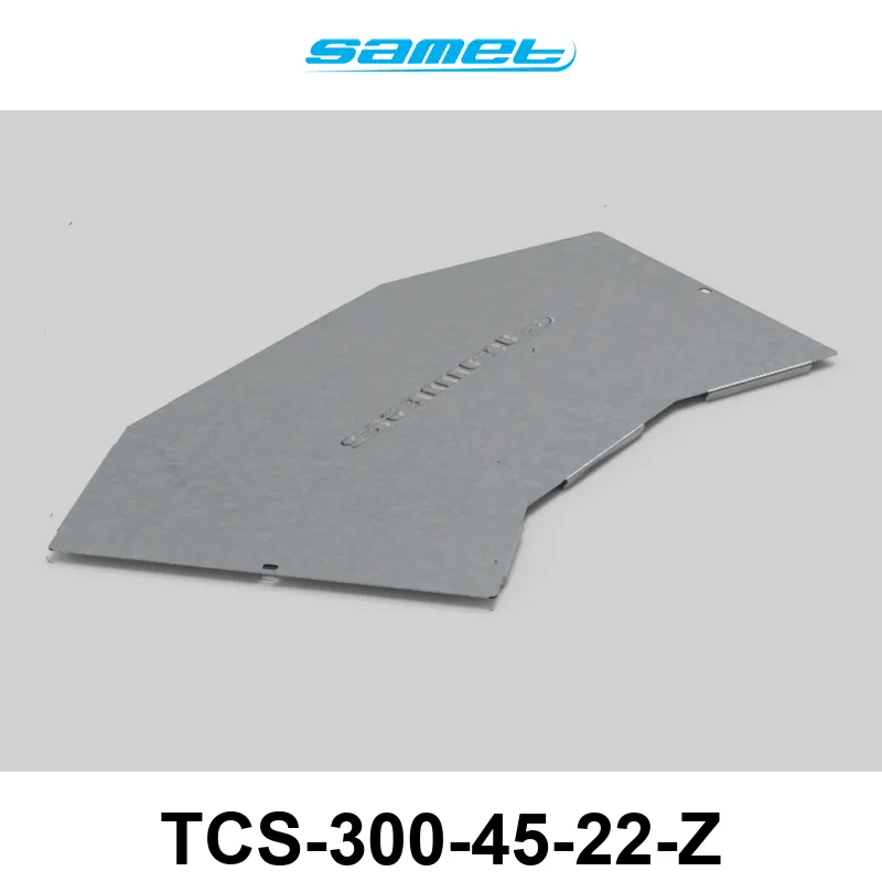 TAPA P/CURVA PLANA ESCALERA SMARTTRAY DE 300 mm A 45º #22 ZINGRIP