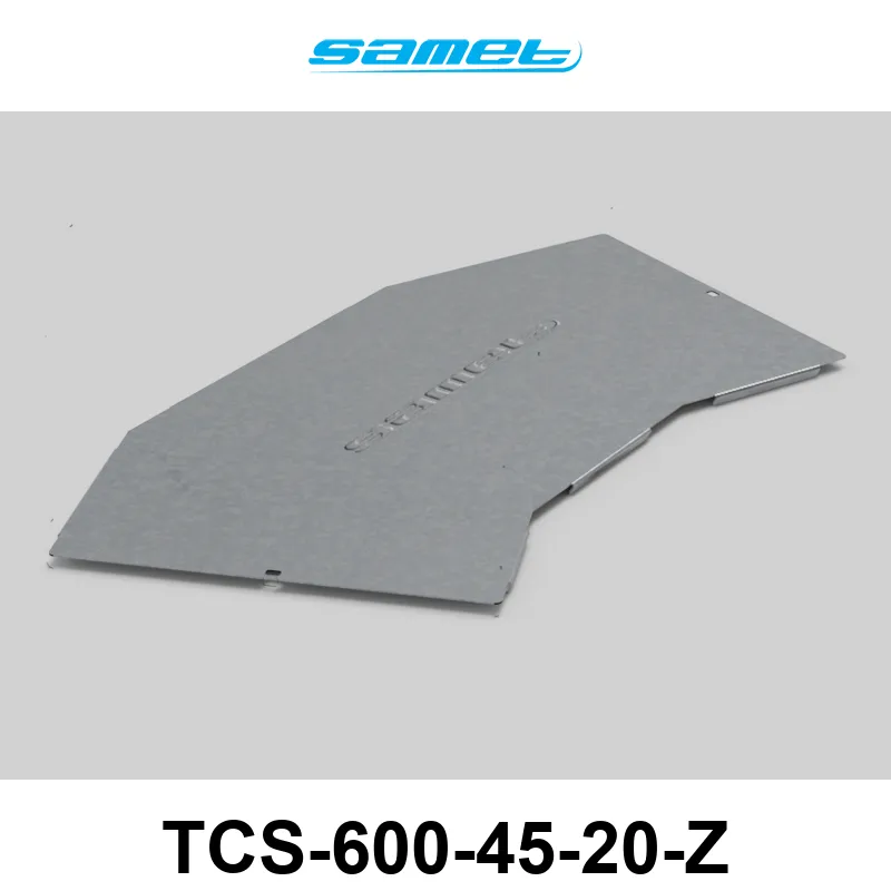 TAPA P/CURVA PLANA ESCALERA SMARTTRAY DE 600 mm A 45º #20 ZINGRIP