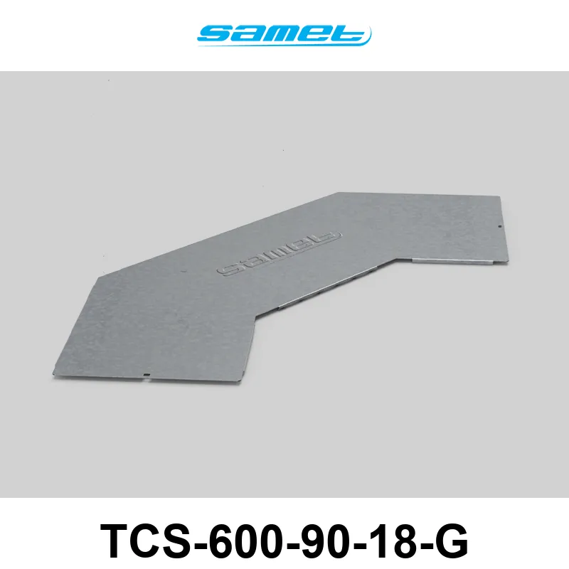 TAPA P/CURVA PLANA ESCALERA SMARTTRAY DE 600 mm A 90º #18 GALV. EN CALIENTE