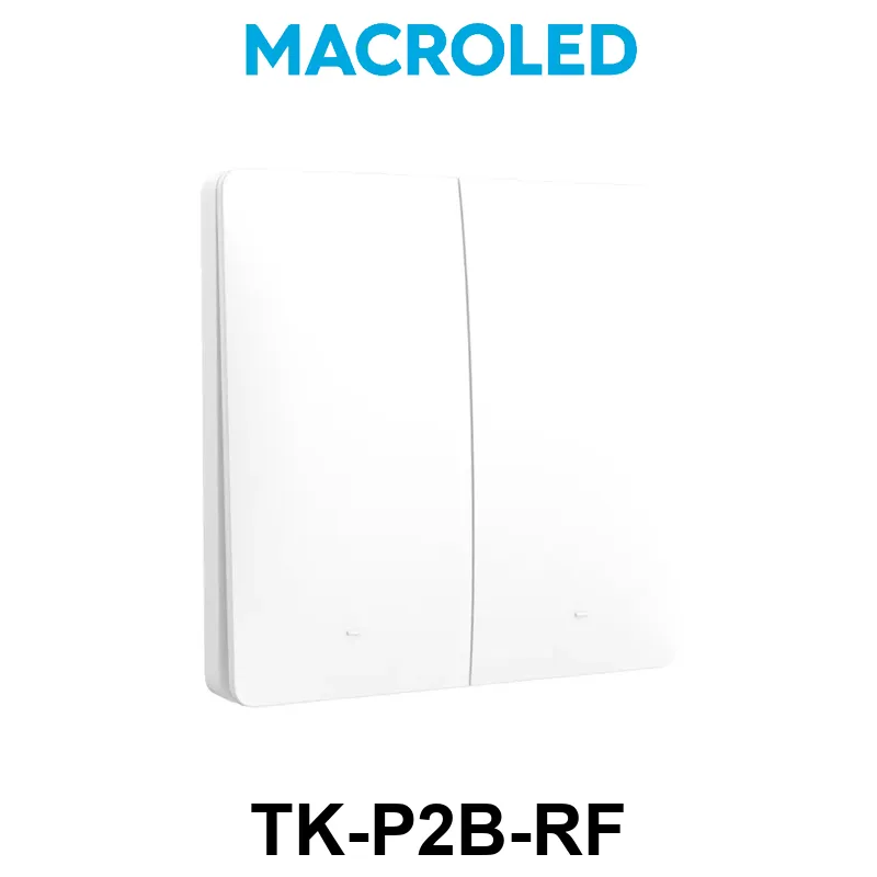 TECLA KINETIC PULSADOR BLANCO MACROLED 2 CANALES RF